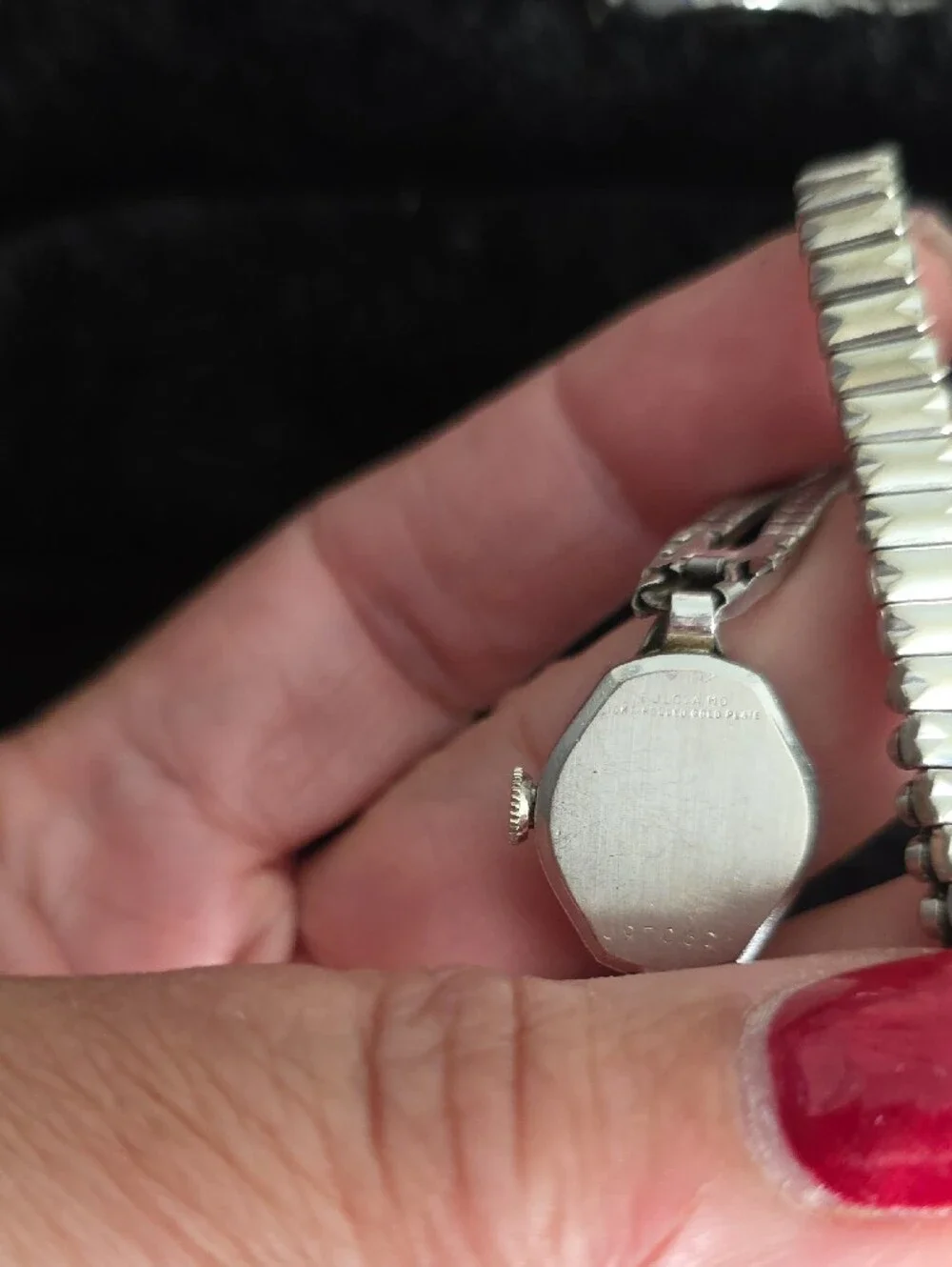 Bulova Ladies Silver-Tone Ladies Bracelet Watch with Hexagonal Dial